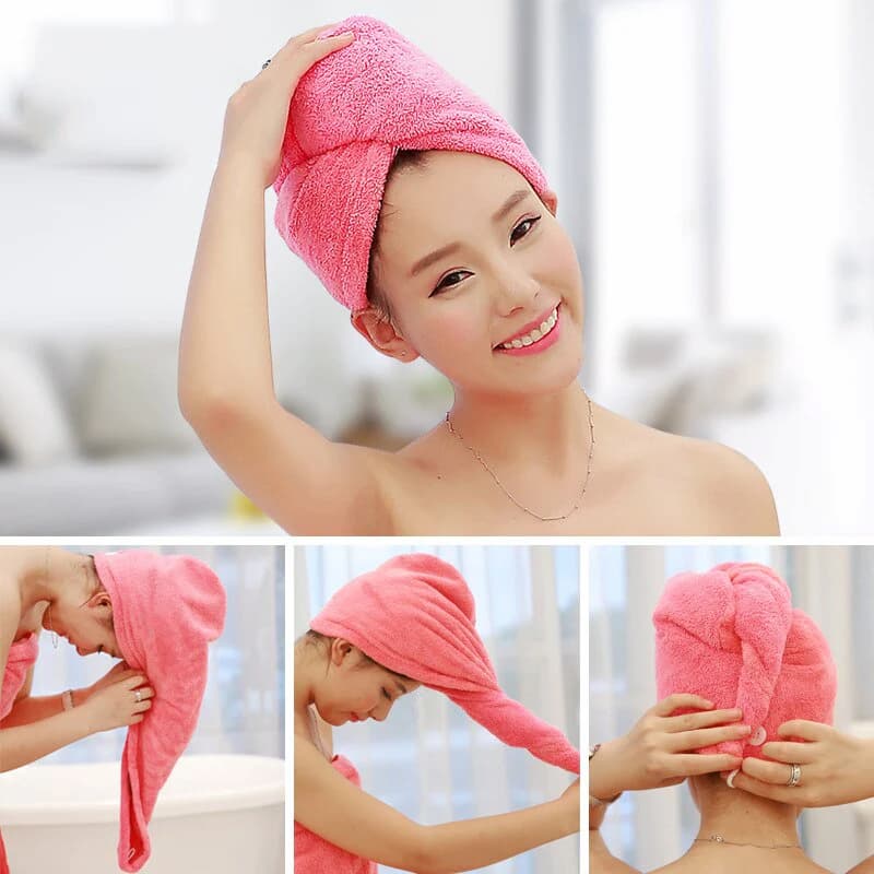 Pack of 2 Quick Dry Bath Hair Drying Towel